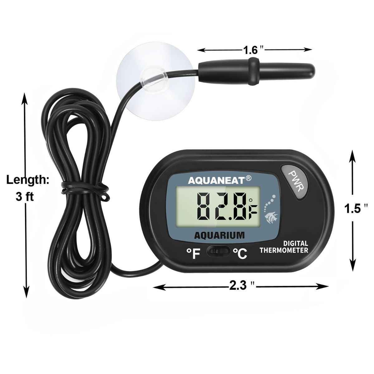 Fish Tank Thermometer – Accurate Digital Temperature Monitoring with Large LCD Display