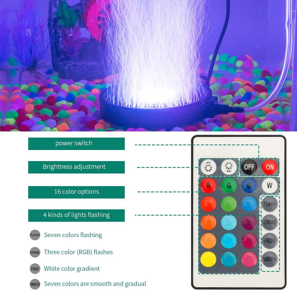 Elevate Your Aquatic Experience with the Aquarium Bubble Light Air Stone Remote Control