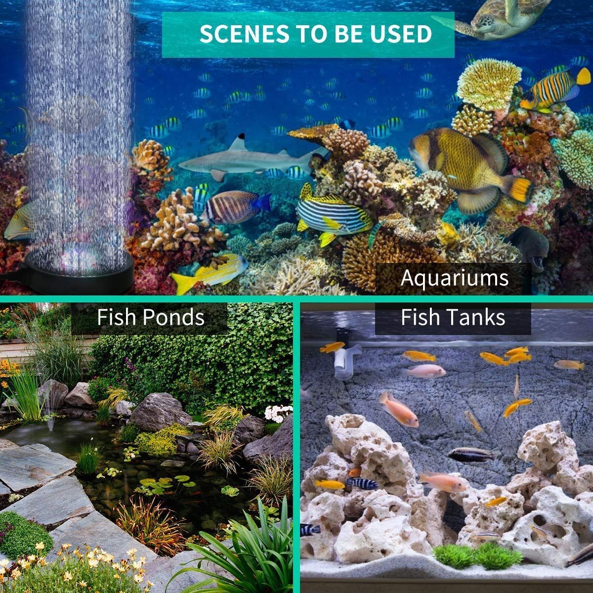 Elevate Your Aquatic Experience with the Aquarium Bubble Light Air Stone Remote Control