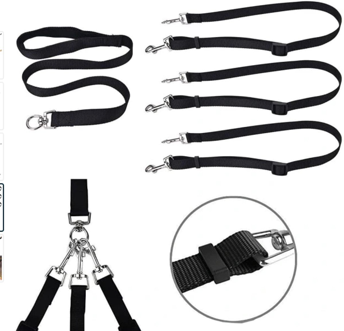 3-in-1 Dog Leash Adjustable, detachable, for medium-sized dogs