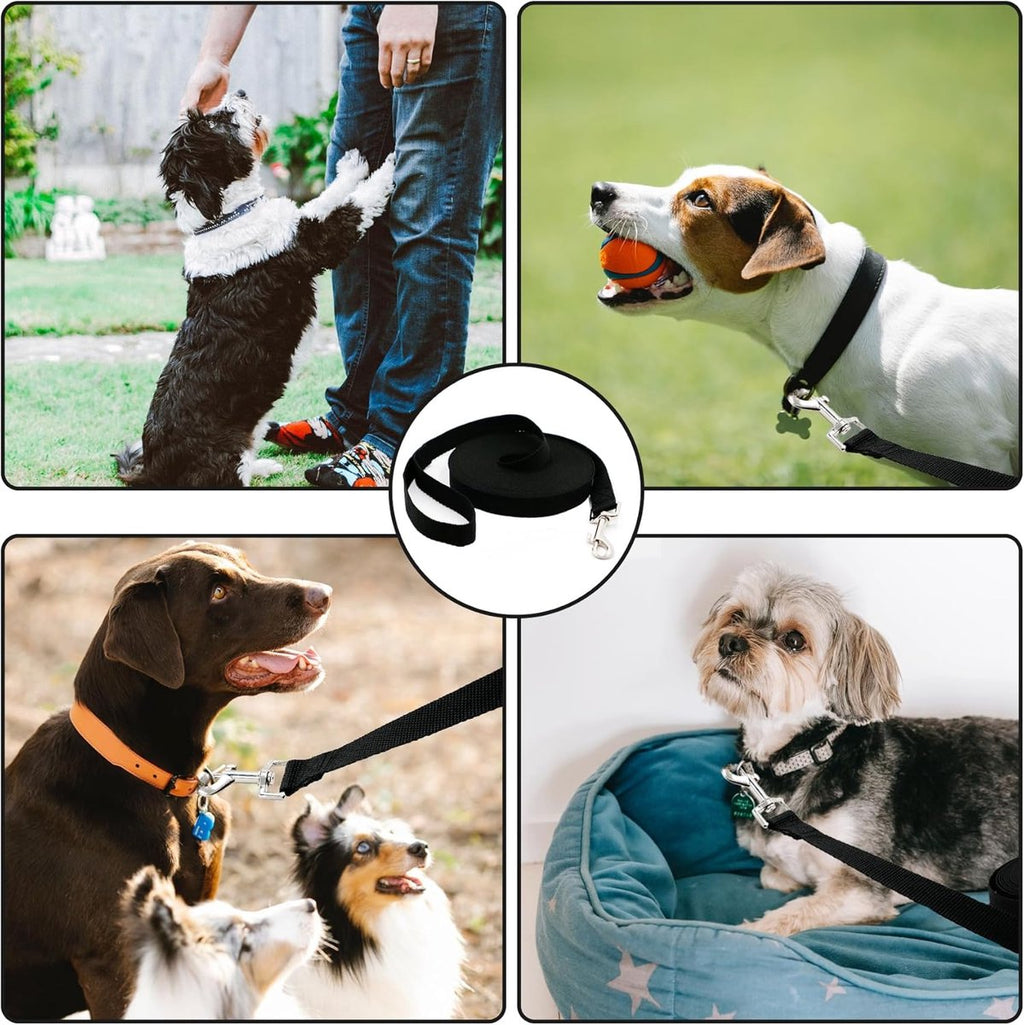 5m*2cm - Dog Leash - Dog Training Leash - Pet Leash - Waterproof - With wrist strap and 360° carabiner - long leash - leash - robust - Pet Supplies - for medium and large dogs - for obedience training - black