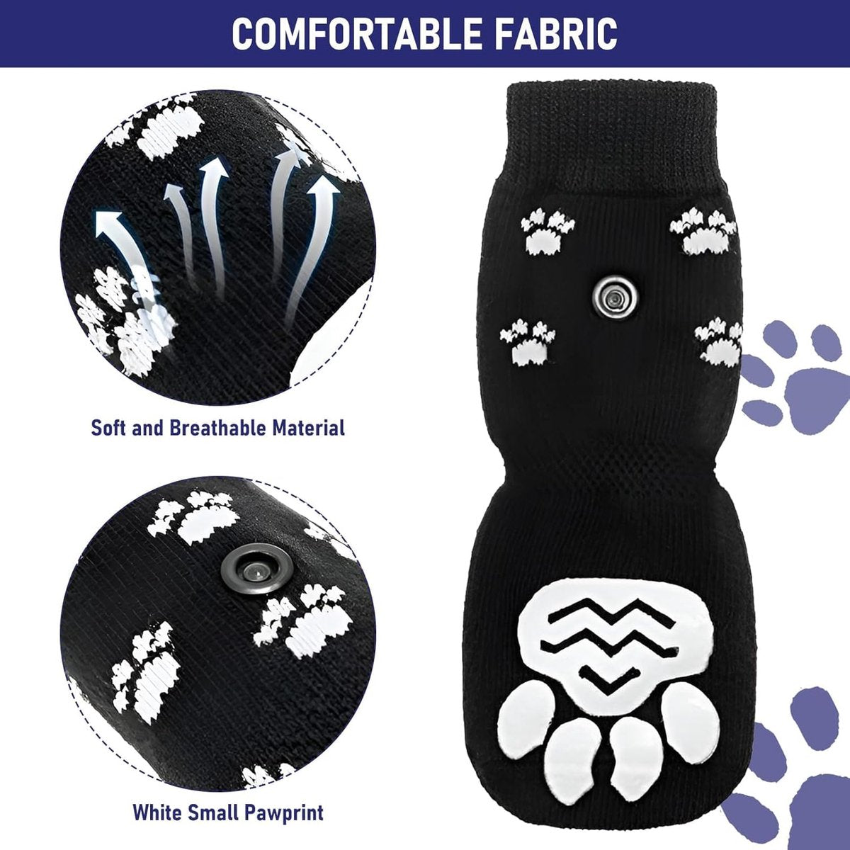 Dog Shoe Paw Pads - Non-Slip, Adjustable Dog Socks for All Sizes