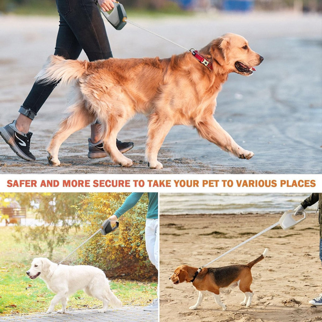 Extendable Dog Leash - 16 Feet Flexible Leash for Comfortable Dog Walking and Training