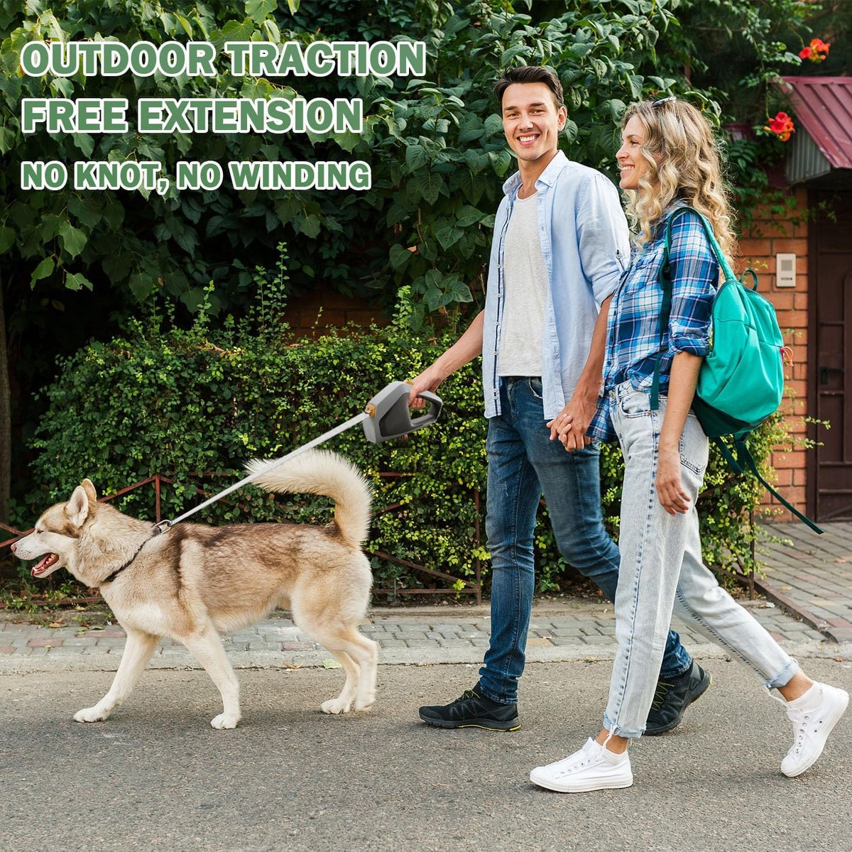 Extendable Dog Leash - 16 Feet Flexible Leash for Comfortable Dog Walking and Training