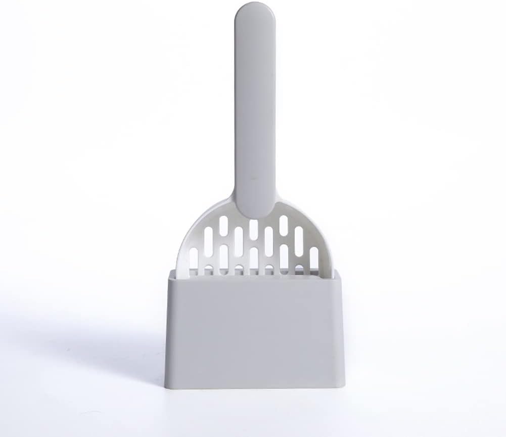 Cat Litter Scoop - Cat Litter Scoop - Cat Litter Scoop - Cat Litter Scoop - Cat Litter Accessories - Cat Litter Scoop with Holder - Cat Toilet Cleaning - Cat Litter Sieve - Cat Litter Scoop - Pet Supplies Cats - Sturdy Plastic Scoop - Gray - 1 Piece