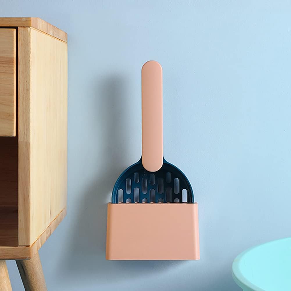 Cat Litter Scoop - Cat Litter Scoop - Cat Litter Scoop - Cat Litter Scoop - Cat Litter Accessories - Cat Litter Scoop with Holder - Cat Toilet Cleaning - Cat Litter Sieve - Cat Litter Scoop - Pet Supplies Cats - Sturdy Plastic Scoop - Gray - 1 Piece