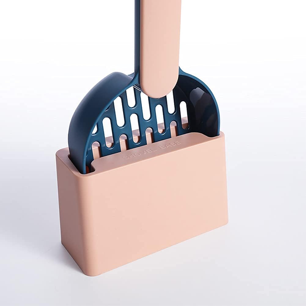 Cat Litter Scoop - Cat Litter Scoop - Cat Litter Scoop - Cat Litter Scoop - Cat Litter Accessories - Cat Litter Scoop with Holder - Cat Toilet Cleaning - Cat Litter Sieve - Cat Litter Scoop - Pet Supplies Cats - Sturdy Plastic Scoop - Gray - 1 Piece