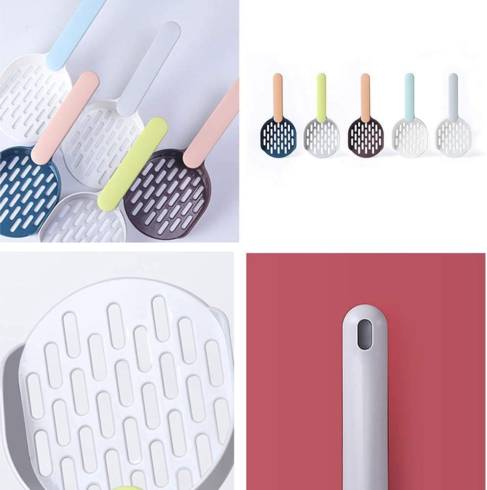 Cat Litter Scoop - Cat Litter Scoop - Cat Litter Scoop - Cat Litter Scoop - Cat Litter Accessories - Cat Litter Scoop with Holder - Cat Toilet Cleaning - Cat Litter Sieve - Cat Litter Scoop - Pet Supplies Cats - Sturdy Plastic Scoop - Gray - 1 Piece