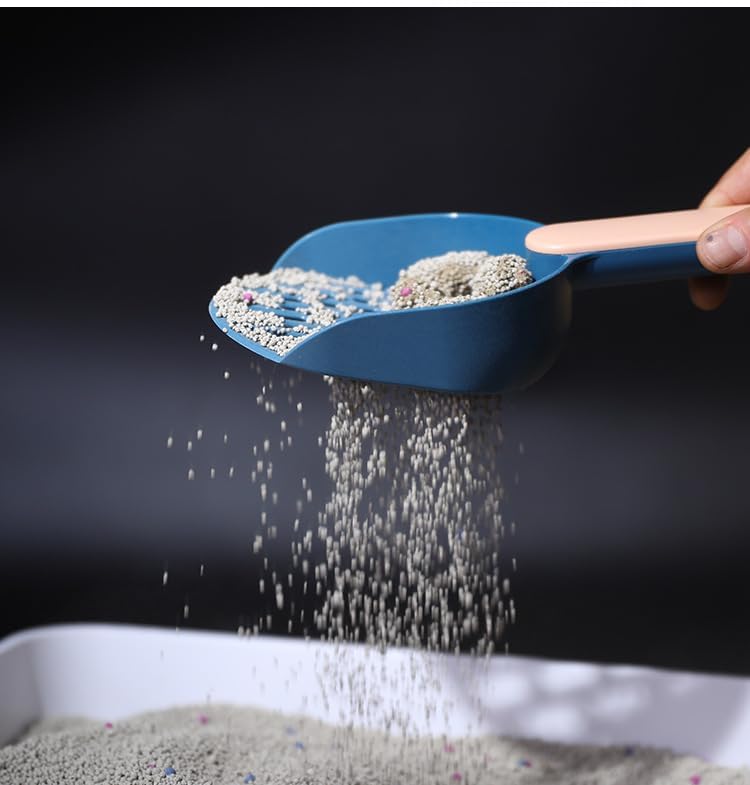 Cat Litter Scoop - Cat Litter Scoop - Cat Litter Scoop - Cat Litter Scoop - Cat Litter Accessories - Cat Litter Scoop with Holder - Cat Toilet Cleaning - Cat Litter Sieve - Cat Litter Scoop - Pet Supplies Cats - Sturdy Plastic Scoop - Gray - 1 Piece
