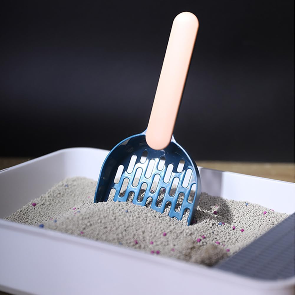 Cat Litter Scoop - Cat Litter Scoop - Cat Litter Scoop - Cat Litter Scoop - Cat Litter Accessories - Cat Litter Scoop with Holder - Cat Toilet Cleaning - Cat Litter Sieve - Cat Litter Scoop - Pet Supplies Cats - Sturdy Plastic Scoop - Gray - 1 Piece
