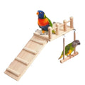Bird Perches Platform Bird Swing Climbing Ladder Toy Parrot Wooden Playing Exercise Stands Parrot Toys Birds Stand