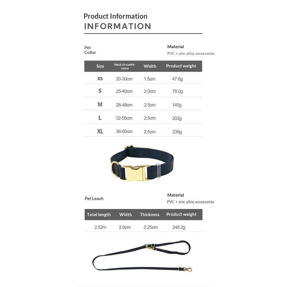 Dog Collar and Leash Set, Soft & Comfy Adjustable Dog Leash and Collar with Heavy Duty Metal Buckle for Small Medium Large Dogs Training & Walking ,Black