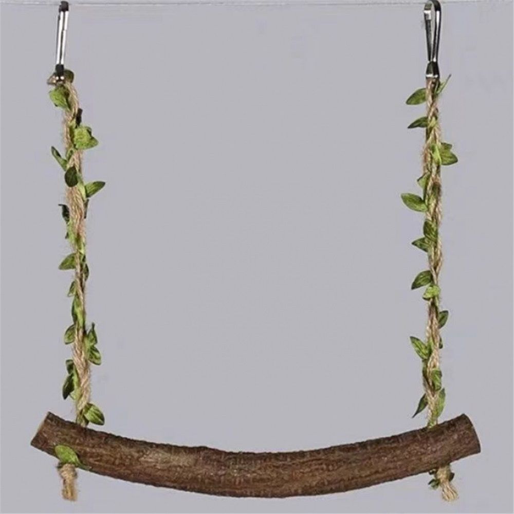 2pcs Swing Chicken Toy Perch Chicken Stand Bird Chew Toy for Birds Parrots Training Stand Holder Bird Toy Chickens and Parrots Bird Swings Birdcage Accessories（small size）