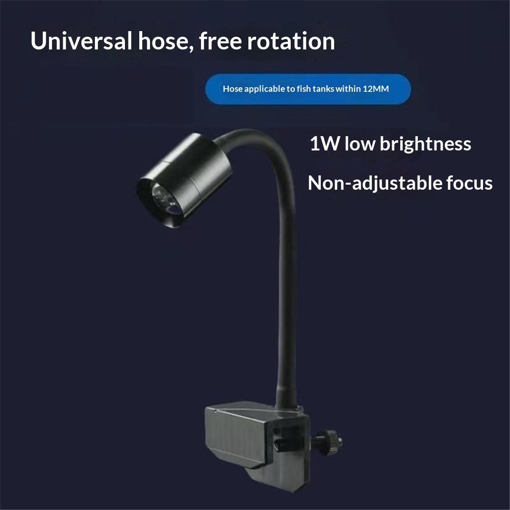 3W Full Spectrum LED Aquarium Light – Clip-On Freshwater Fish Tank Spotlight for Aquatic Plants, Aquascaping, Terrariums & Vivariums
