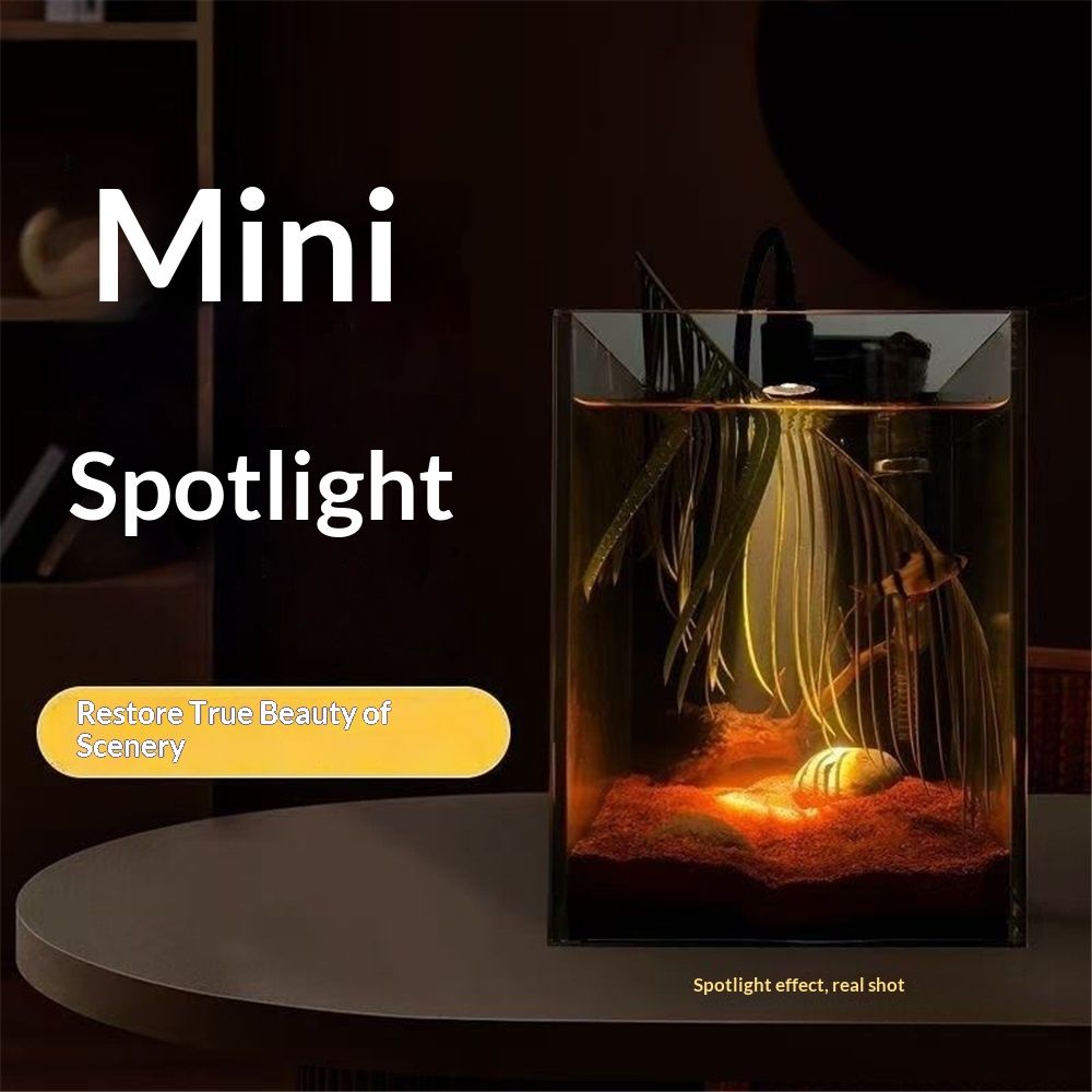 3W Full Spectrum LED Aquarium Light – Clip-On Freshwater Fish Tank Spotlight for Aquatic Plants, Aquascaping, Terrariums & Vivariums
