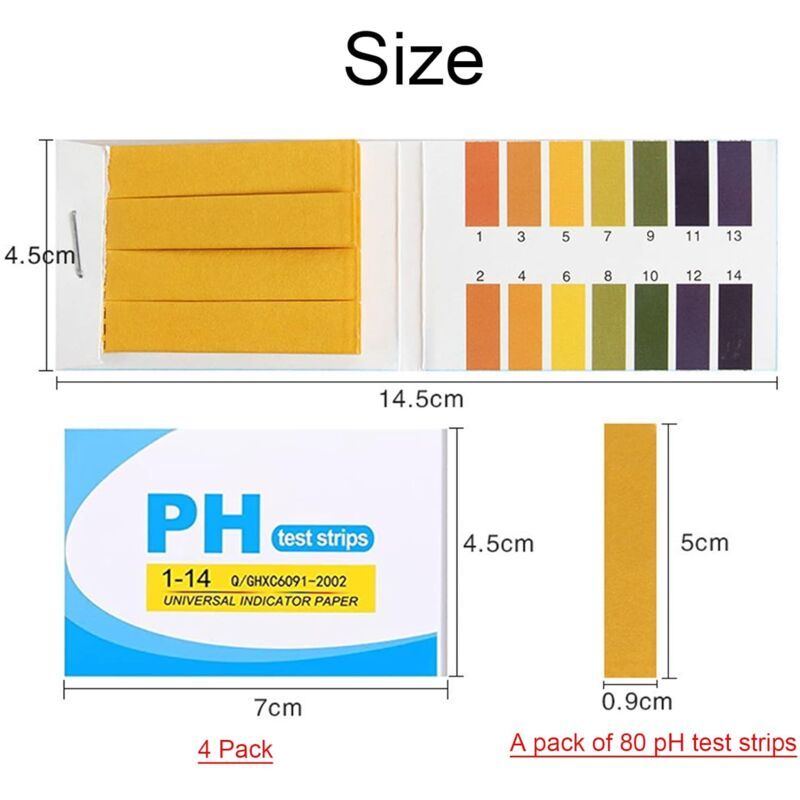 320-Piece Universal pH Test Strips (pH 1–14) – Water, Aquarium, Hydroponics, Soil & Pool Testing Kit