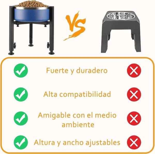 Elevated Dog Bowl Stand - Adjustable Metal Feeder for All Breeds