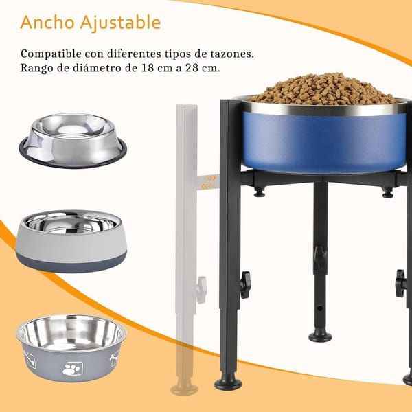 Elevated Dog Bowl Stand - Adjustable Metal Feeder for All Breeds