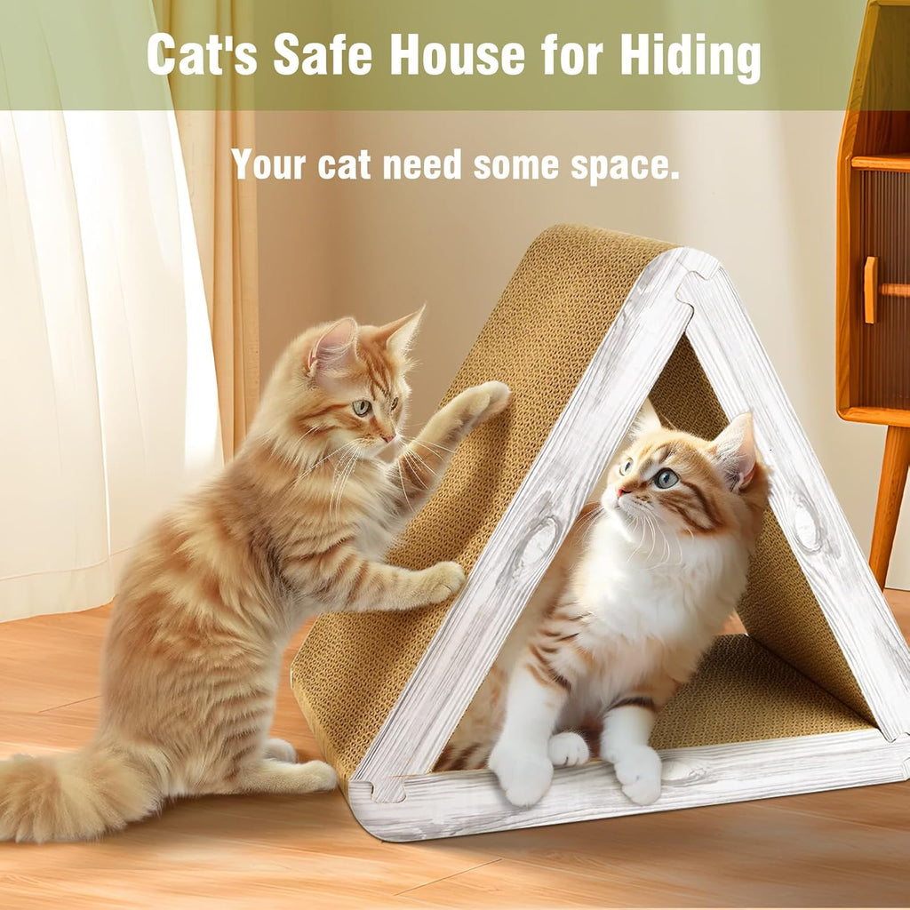Transform Your Cat's Playtime with the Foldable Triangle Cat Scratcher