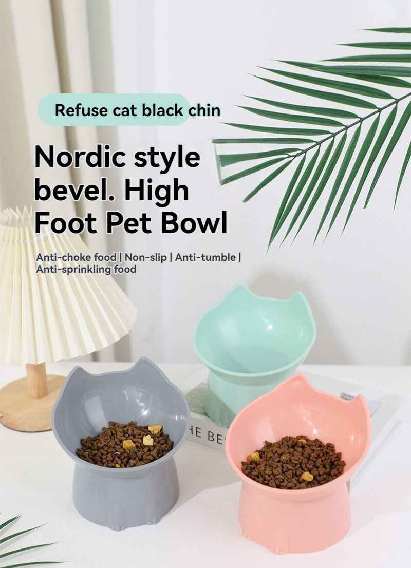 Elevated Cat Bowl with Long Ears - Enhance Your Pet's Dining Experience