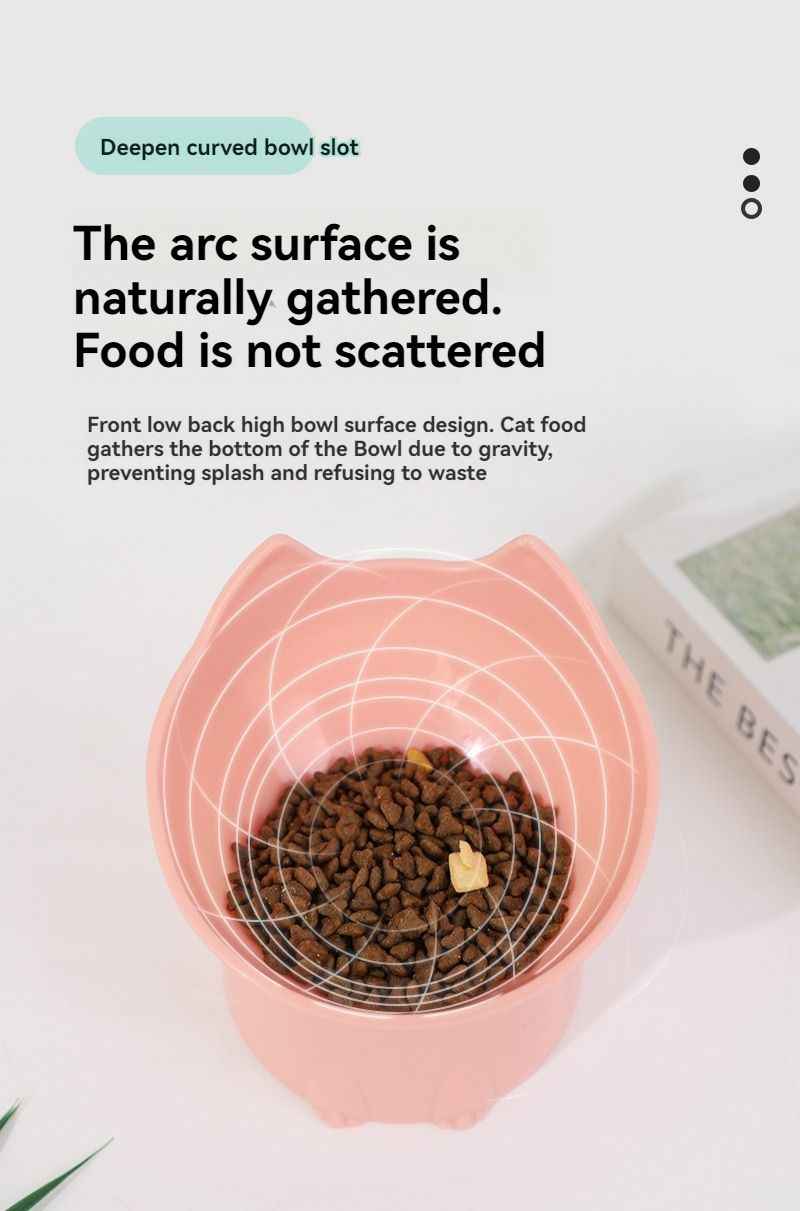 Elevated Cat Bowl with Long Ears - Enhance Your Pet's Dining Experience