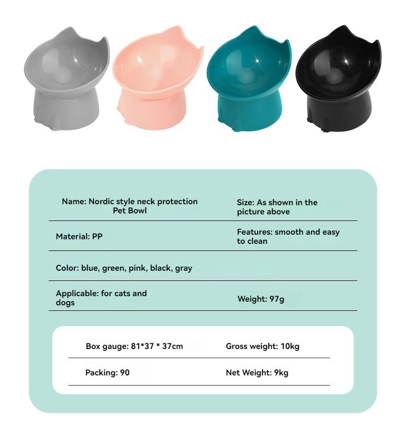 Elevated Cat Bowl with Long Ears - Enhance Your Pet's Dining Experience