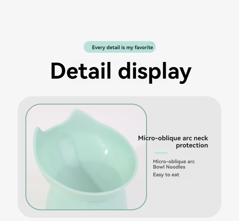 Elevated Cat Bowl with Long Ears - Enhance Your Pet's Dining Experience