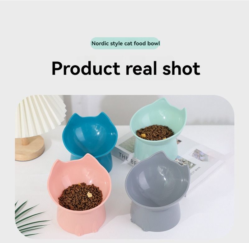 Elevated Cat Bowl with Long Ears - Enhance Your Pet's Dining Experience