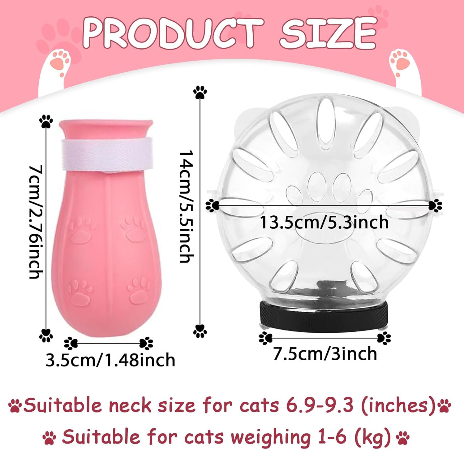 Cat Muzzle and Boots Set - Ensure Stress-Free Grooming for Your Feline Friend