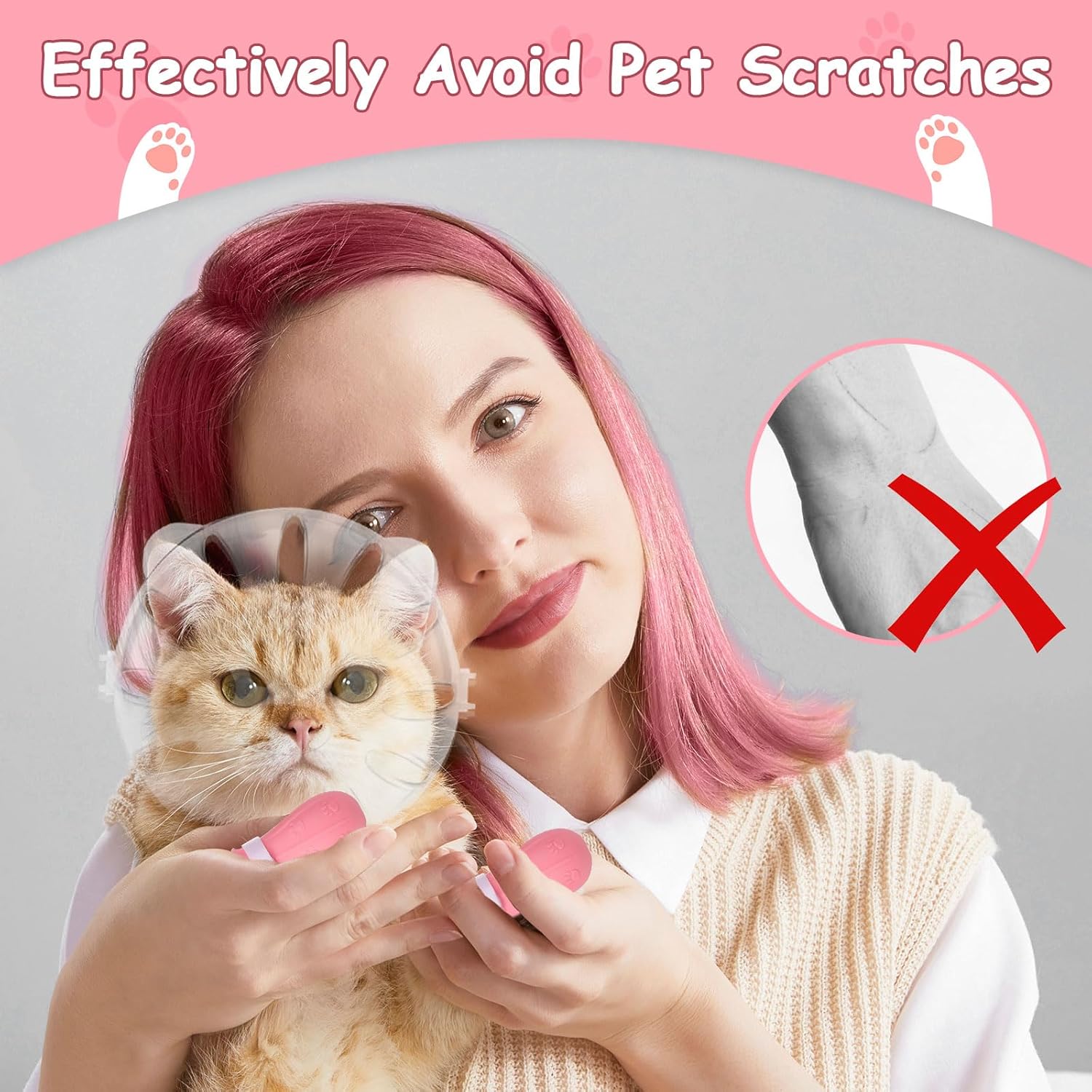 Cat Muzzle and Boots Set - Ensure Stress-Free Grooming for Your Feline Friend