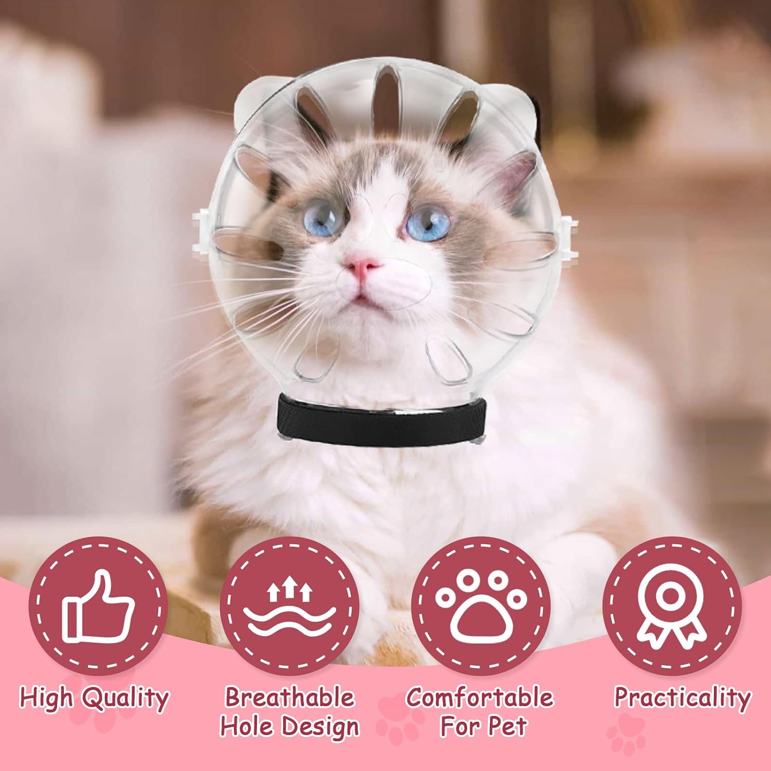 Cat Muzzle and Boots Set - Ensure Stress-Free Grooming for Your Feline Friend