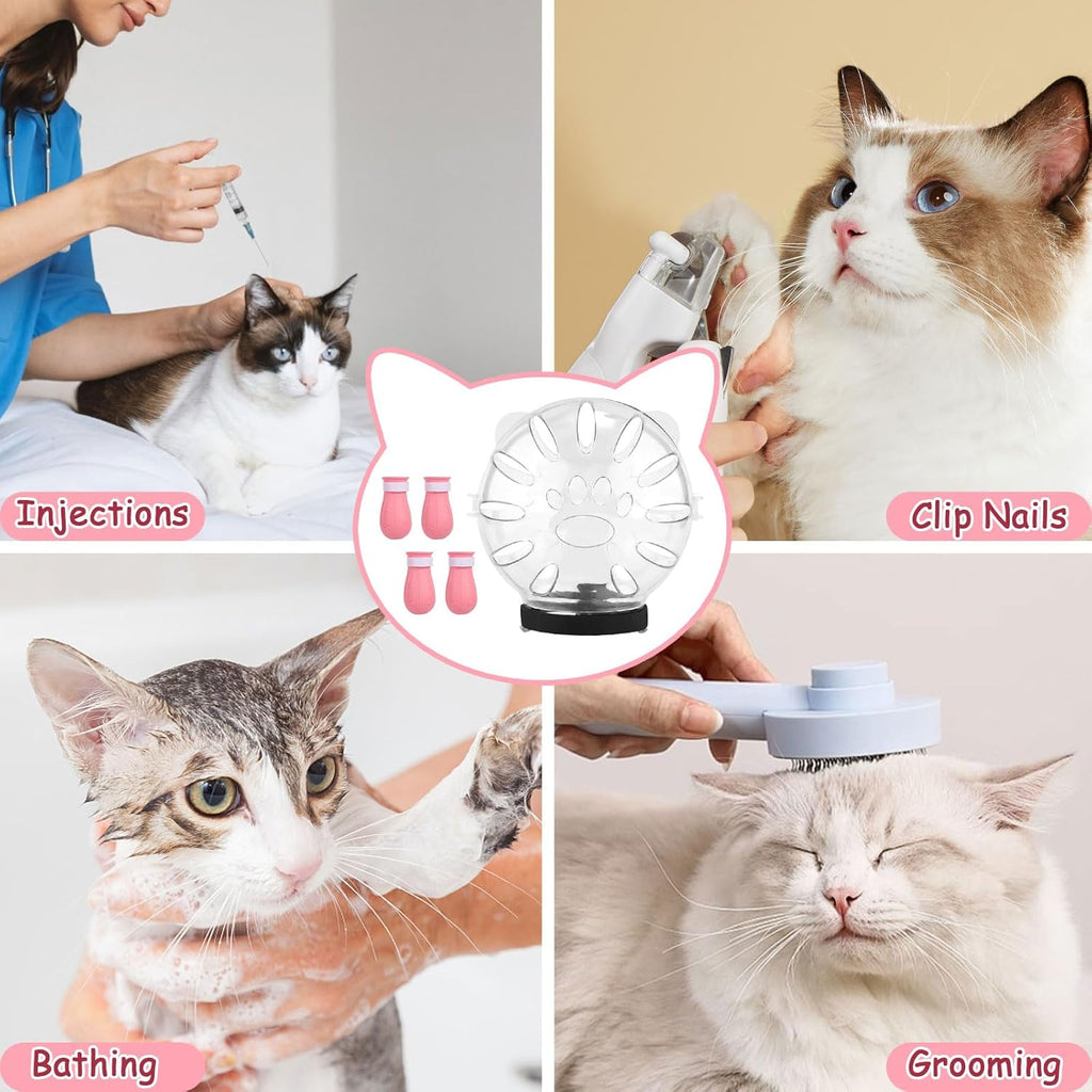 Cat Muzzle and Boots Set - Ensure Stress-Free Grooming for Your Feline Friend