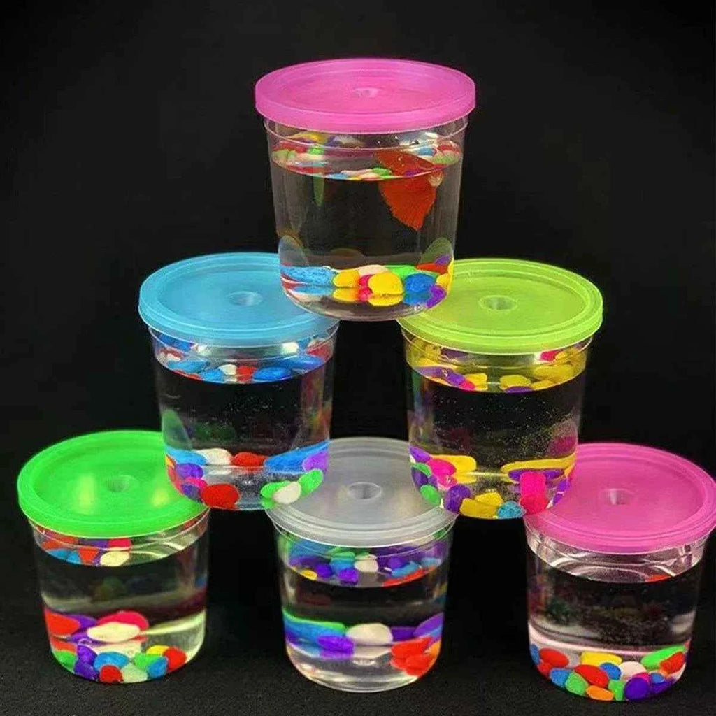 Mini Betta Fish Cups with Lid - 20pcs Portable Containers for Betta Fish & Small Pets