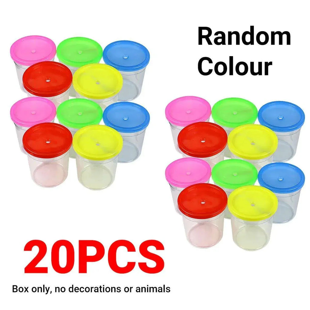 Mini Betta Fish Cups with Lid - 20pcs Portable Containers for Betta Fish & Small Pets