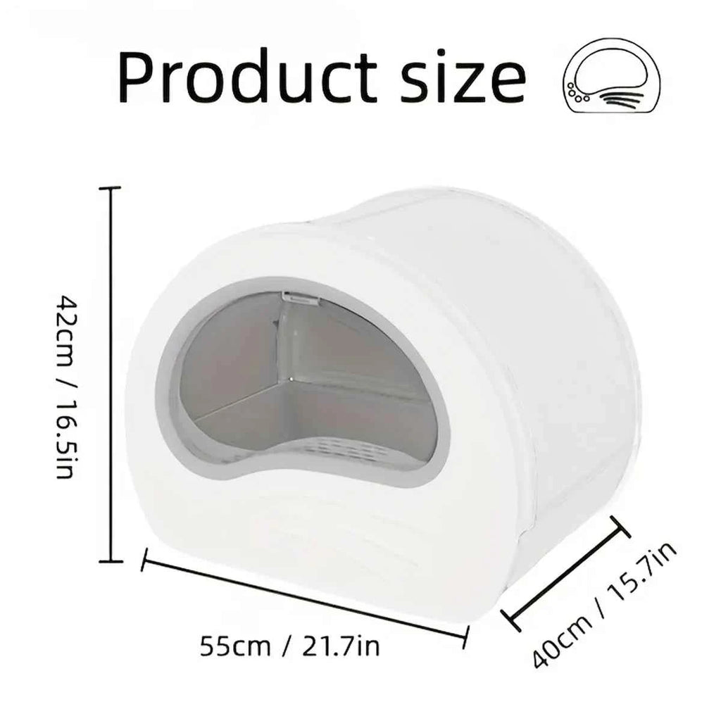Enclosed Cat Litter Box - Large, Odour-Controlled Design for Easy Cleaning and Comfort