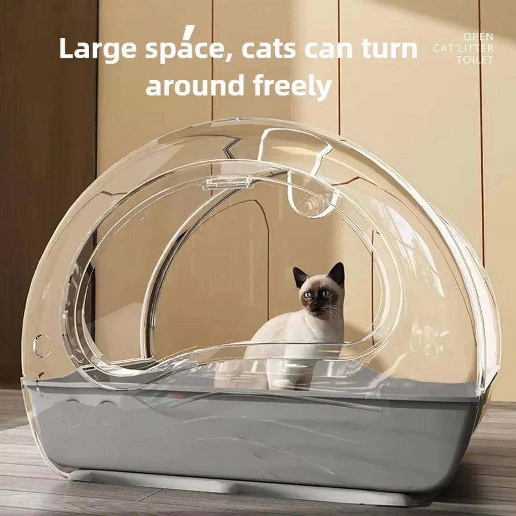 Enclosed Cat Litter Box - Large, Odour-Controlled Design for Easy Cleaning and Comfort