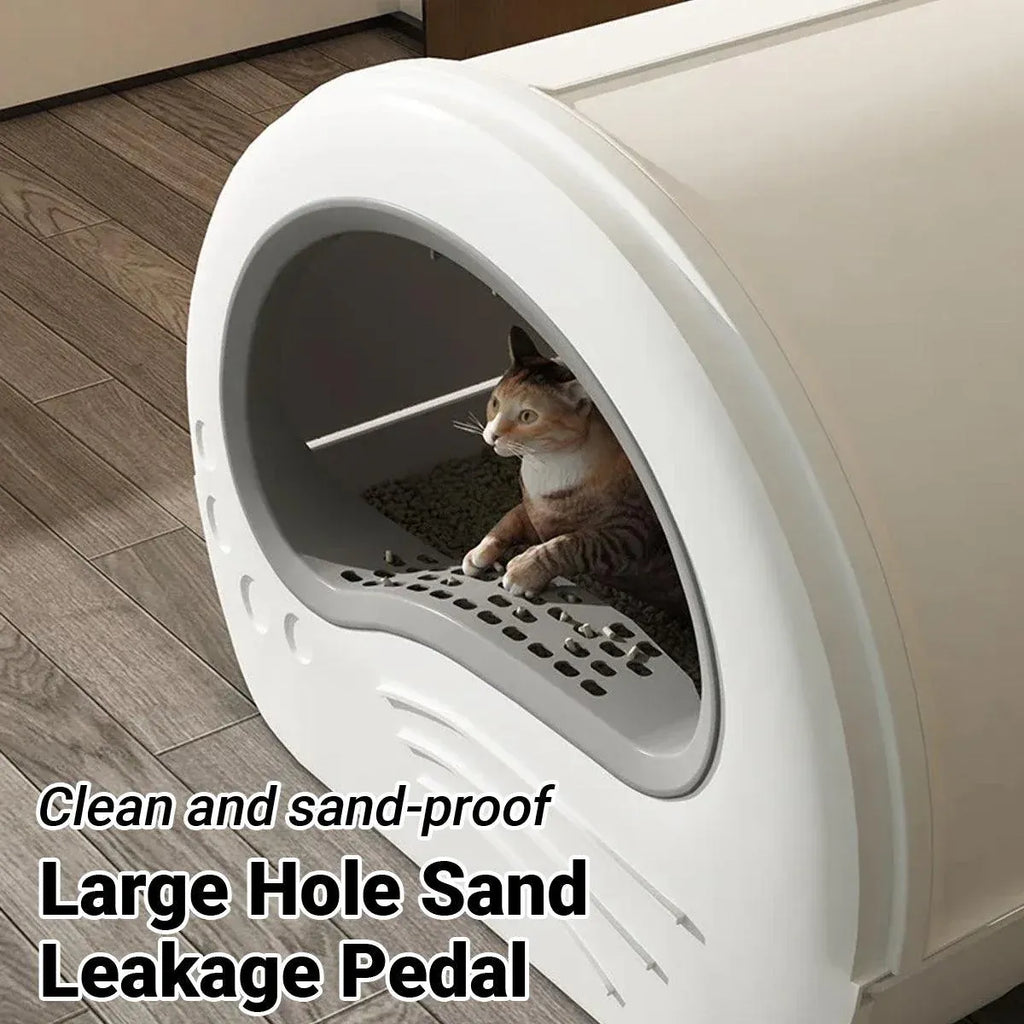 Enclosed Cat Litter Box - Large, Odour-Controlled Design for Easy Cleaning and Comfort