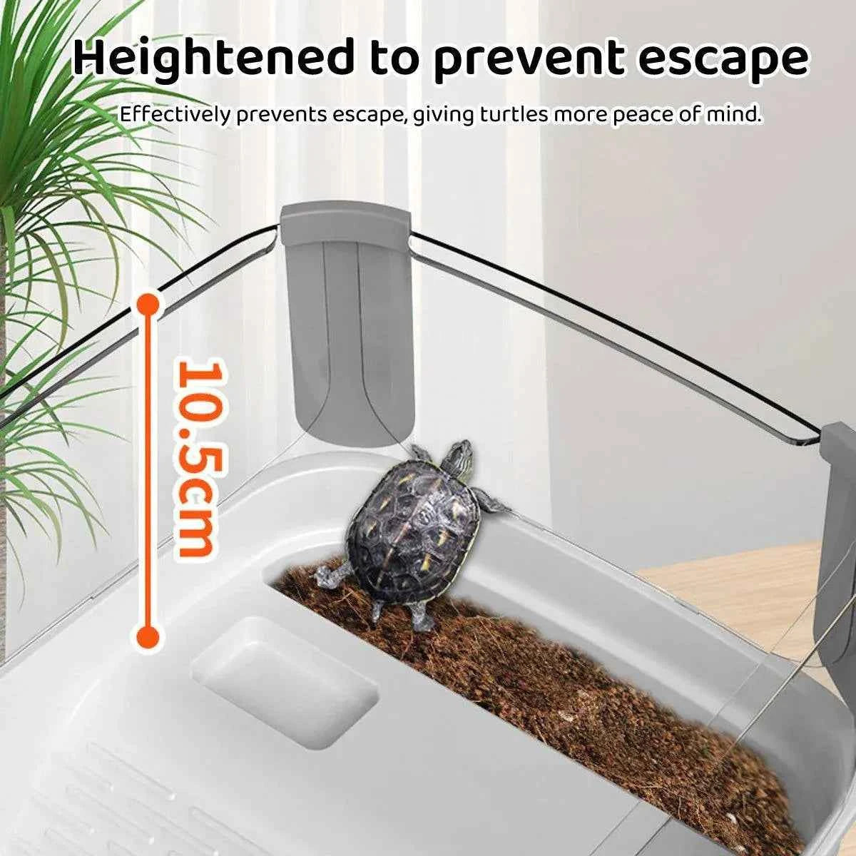 Luxury Turtle Habitat: Stylish Tortoise Tank with Basking Table for Happy Reptiles