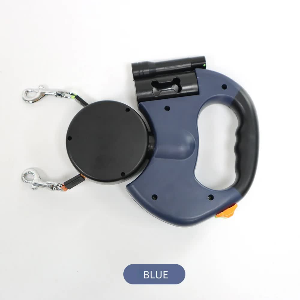 Dual Retractable Dog Leash - Enjoy Stress-Free Walks with Two Dogs