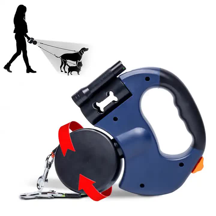 Dual Retractable Dog Leash - Enjoy Stress-Free Walks with Two Dogs