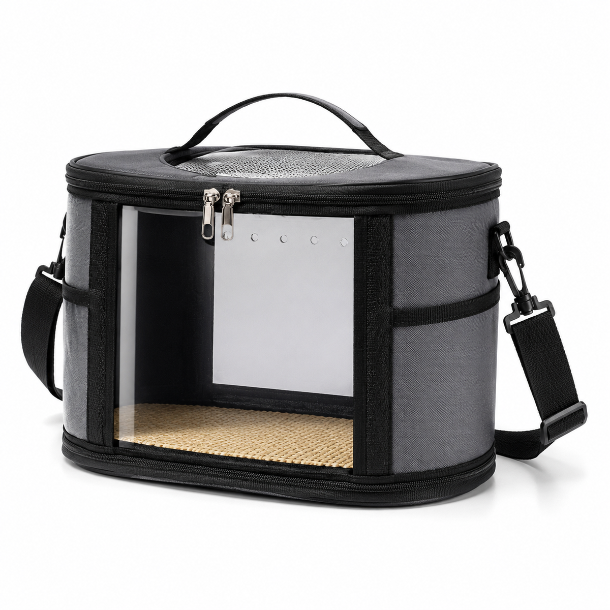 Portable Animal Travel Carrier - Ideal for Small/Medium Pets Like Parrots, Guinea Pigs & More