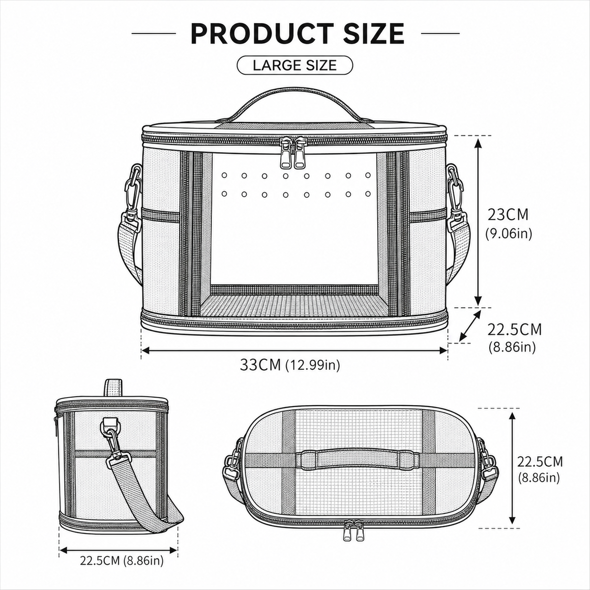 Portable Animal Travel Carrier - Ideal for Small/Medium Pets Like Parrots, Guinea Pigs & More