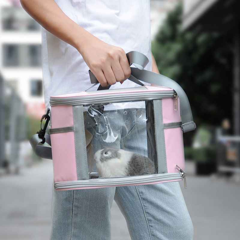 Portable Small Animal Travel Bag - Lightweight Carrier for Parrots, Hamsters, Guinea Pigs & Rabbits
