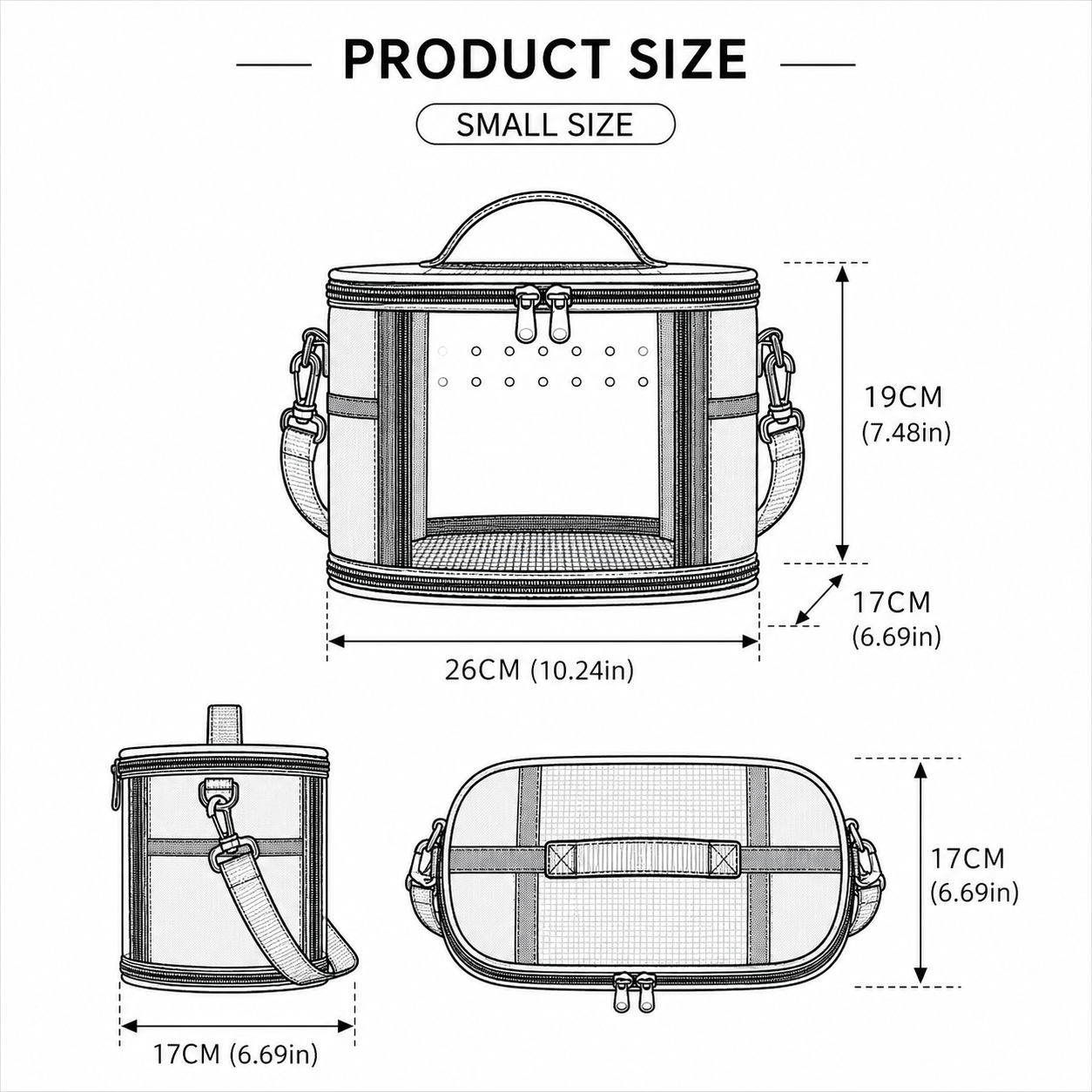 Portable Small Animal Travel Bag - Lightweight Carrier for Parrots, Hamsters, Guinea Pigs & Rabbits