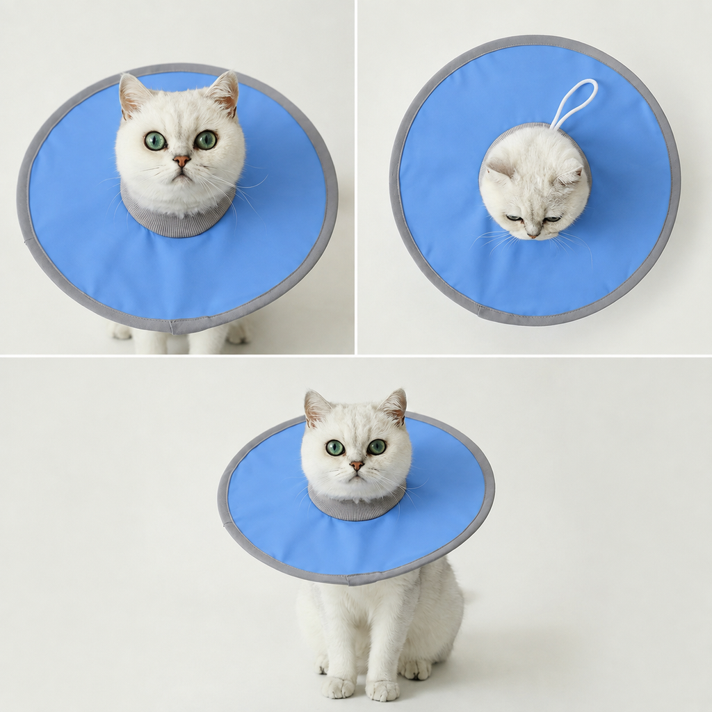 Soft Waterproof Elizabethan Collar for Pets - Comfortable Recovery Cone for Cats & Dogs