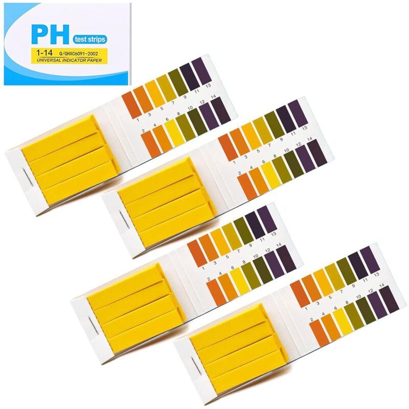 320-piece universal pH test strips with colour comparison chart for testing aquarium water, swimming pools, hydroponics, soil and drinking water.